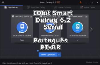 IObit Smart Defrag 6.2 Serial 2019 Download PT-BR